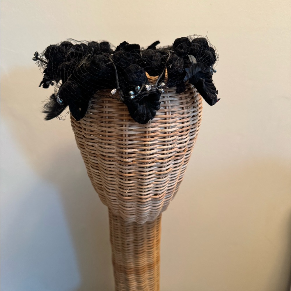 Black Floral Veiled Headband - Women Accessories